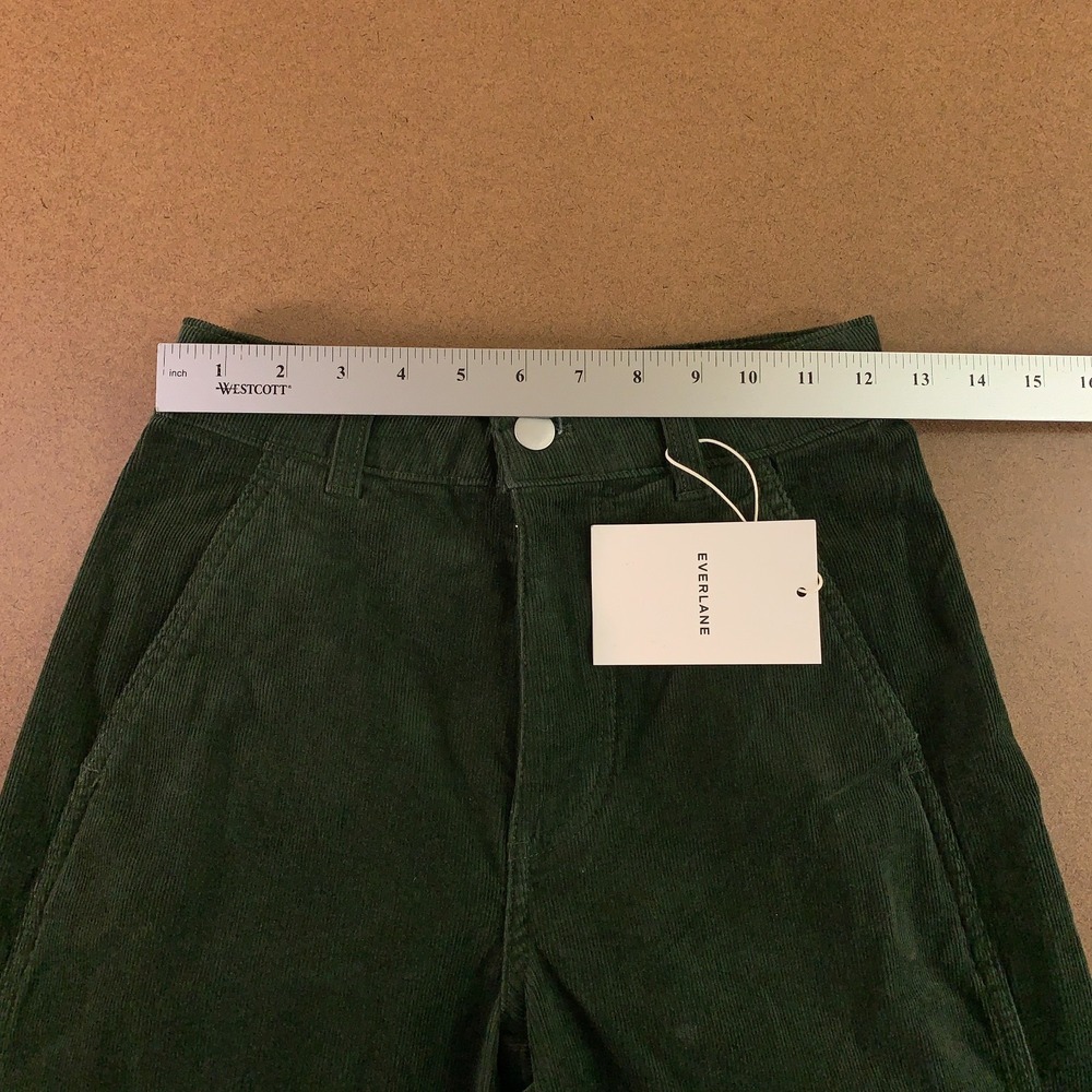 Everlane Womens 00 Dark Forest The Utility Barrel Corduroy Ankle Pants NWT - Picture 12 of 14